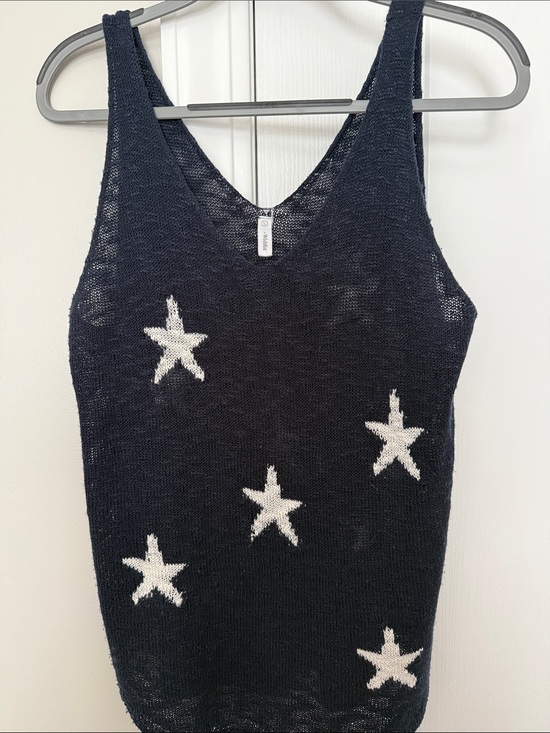 Wishlist Sweaters - Navy blue  Star Knit Tank Top